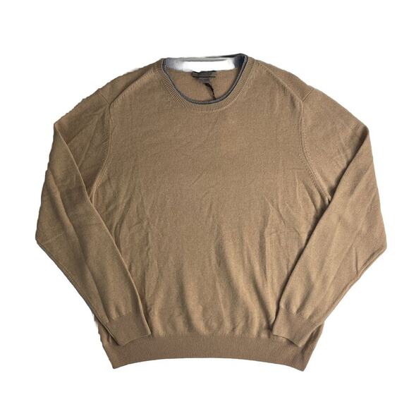 3-47 AMICALE NWT Men's Sweater 100% Cashmere Tan Size XXL - Picture 1 of 7